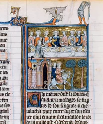 Banket a jezdci, c1280-1290