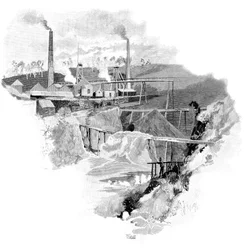 Zlaté doly Beaconsfield, Tasmánie, Austrálie, 1886