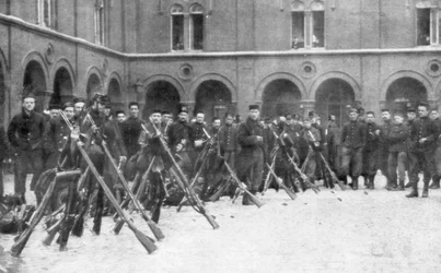 Belgičtí vojáci 9. smíšené brigády, bitva u Lutychu, Belgie, 5.-16. srpna 1914