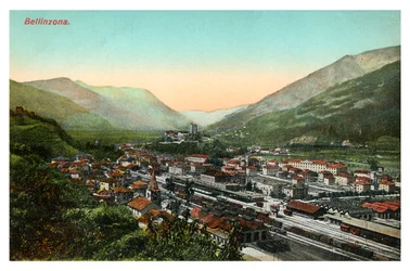 Bellinzona, Švýcarsko, začátek 20. století