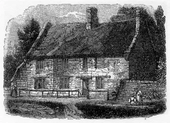 Místo narození reverenda Jamese Herveyho, Hardingston, poblíž Northamptonu, 1840