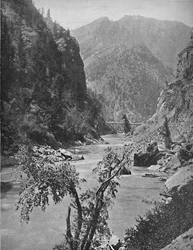 Black Canyon řeky Gunnison, Colorado, kolem roku 1897.