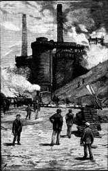 Vysoké pece, Jižní Wales, 1885