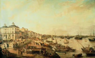 Bordeaux, přístav, obraz 1805