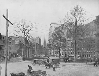 Bowling Green, New York, c1897.