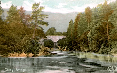 Bridge of Cluny, poblíž Pitlochry, Perthshire, Skotsko, počátek 20. století