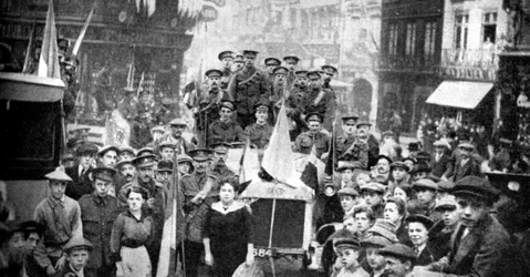 Britské expediční síly v Rouen, Francie, první světová válka, 1914