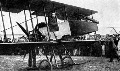 Britské letadlo s rychlopalnou zbraní, první světová válka, 1914