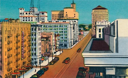 Broadway. San Diego, Kalifornie, c1941