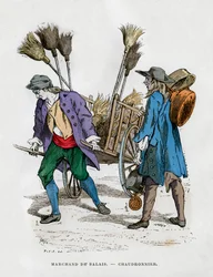 Prodavač košťat a kotelník, 1882-1884