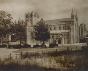 Buckfast Abbey Church, North View, konec 19.-začátek 20. století