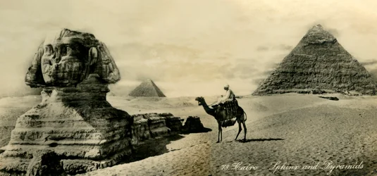 Káhira - Sfinga a pyramidy, c1918-c1939.