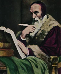 Kalvín 1509-1564. - Obraz od Scheffera, 1934.