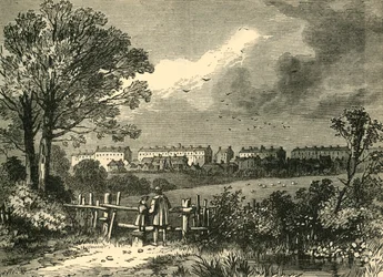 Camden Town, z Hampstead Road, Marylebone, 1780, c1876.