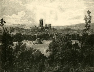 Katedrála v Canterbury, ze severovýchodu, 1890.