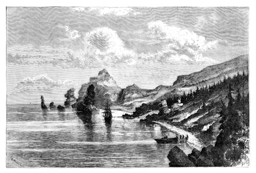 Cape la Jonquiere, Sachalin, Rusko, 1895