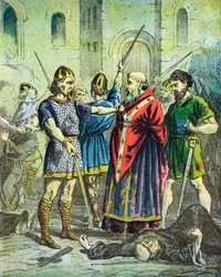 Zachycení St Alphege, arcibiskup z Canterbury, 1012 v polovině 19. století