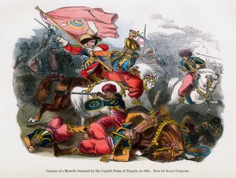 Ukořistění maurské standarty anglickým jezdectvem v Tangeru, 1664