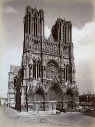 Katedrála Notre-Dame, Reims, Francie, konec 19. nebo začátek 20. století
