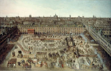 Oslava svatební smlouvy mezi Ludvíkem XIII. a Annou Rakouskou..., 1612.