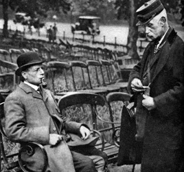 Poplatek za pronájem židlí, Hyde Park, Londýn, 1926-1927