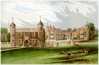 Charlecote Park, Warwickshire, domov rodiny Lucy, c1880