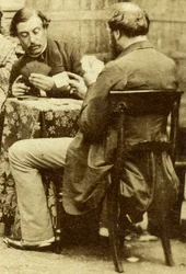 Šachy a karty, c1850