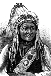 Náčelník Sedící býk, Indián, 19. století