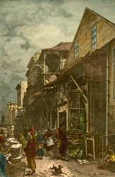 Čínská čtvrť v San Franciscu, c1885.