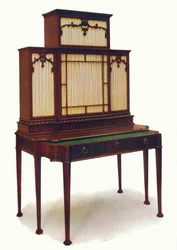 Knihovna Chippendale Mahogany Secretaire, polovina 18. století, 1930.