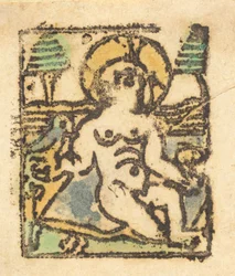 Kristus Dítě s ptákem, 1480.
