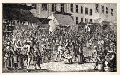 Vánoční trh v Berlíně, 1776.