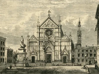 Kostel Santa Croce, Florencie, 1890.
