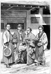 Občané Tokia, Japonsko, 1895