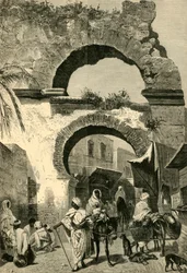 Městská brána v Tunisu, 1881.