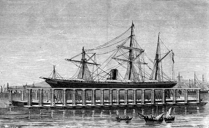 Clarks hydraulický výtah, Bombay, c1880