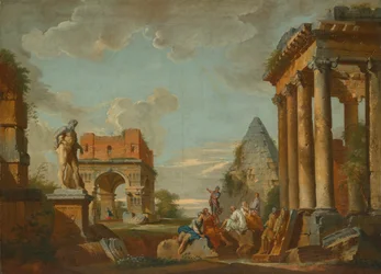 Klasická krajina, kolem roku 1750.