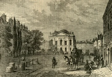 Clerkenwell Green v roce 1789, c1872.