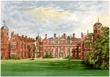 Cobham Hall, Kent, domov hraběte z Darnley, c1880