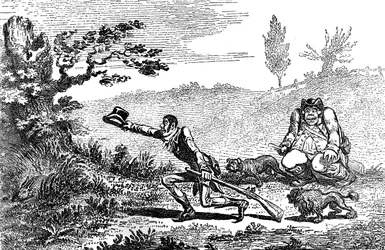 Cockneyští sportovci nacházejí zajíce, 1800