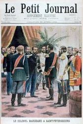 Plukovník Jean-Baptiste Marchand v Petrohradě, Rusko, 1902