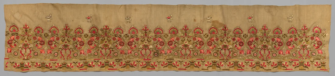 Kompletní hranice sukně, 1700s.