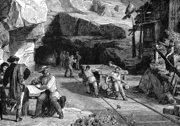Stavba tunelu svatého Gottharda pod Alpami, 1880