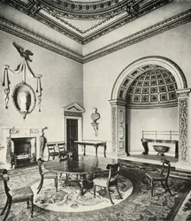 Kontrastní interiéry: Palladian - The Dining-Room, Holkham, Norfolk, William Kent, s Regency