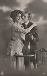 Pár s mandolínou, c1910