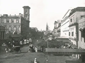 Court House Street, Kalkata, Indie, 1895.
