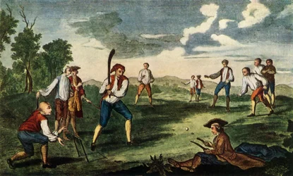 Kriket jako hraný na dělostřeleckém hřišti, Londýn, 1785, 1947.