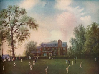 Kriket v Gads Hill Place, Rochester, c1868