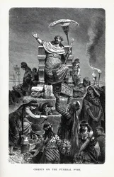 Croesus na pohřební hranici, 1882