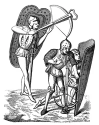Kuše chráněná štítonoši, 15. století, 1870